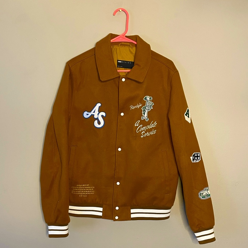 ASOS Design Wool Varsity Jacket - Medium